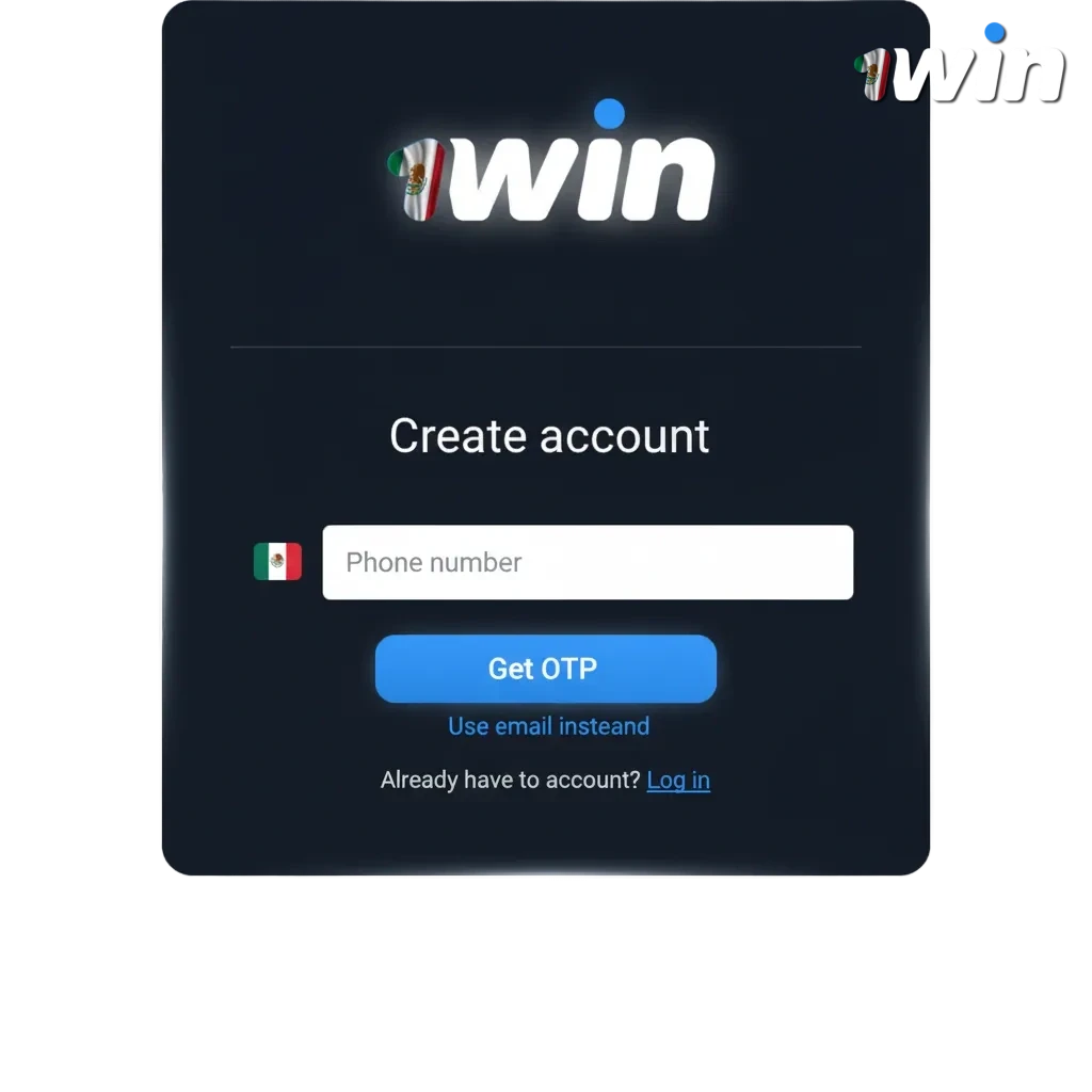 Banner de 1win México con registro, acceso seguro, verificación, app y web, bono 500% hasta 3,750 MXN.